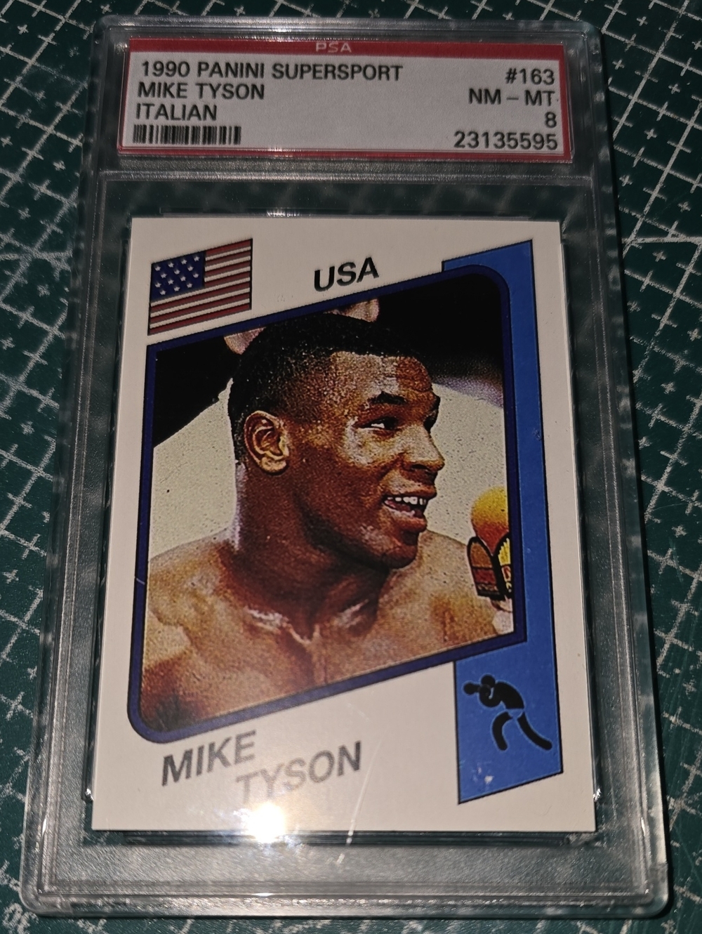 1990 Panini Supersport Mike Tyson #163 PSA 8